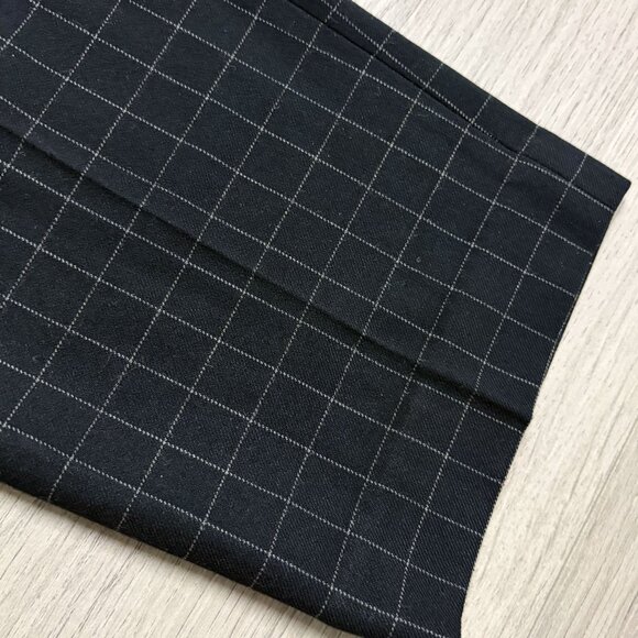 Aritzia Babaton Atelier Womens Navy Check Cropped Work Pants Size 6 - Picture 5 of 6